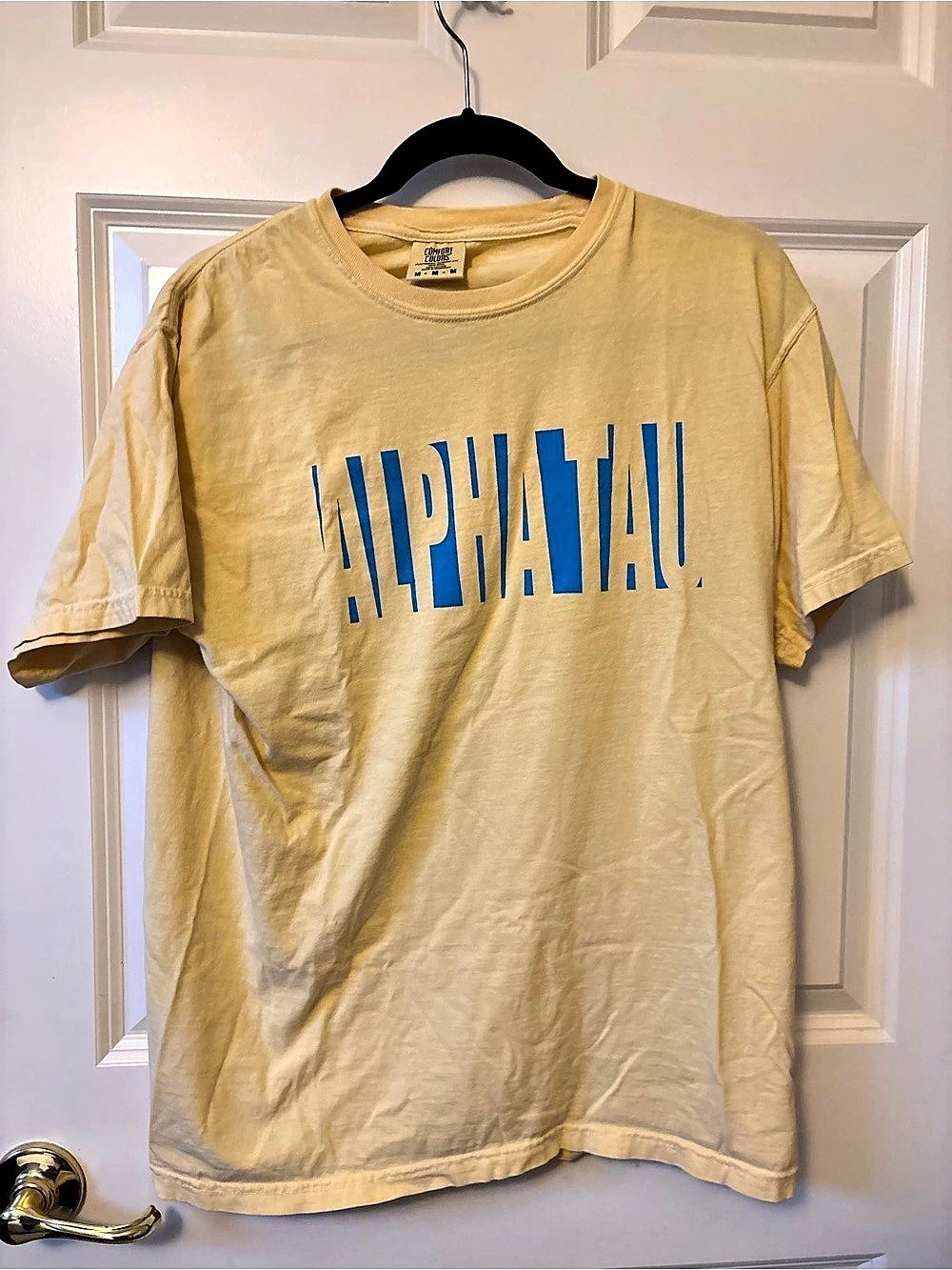 Alpha Sigma Tau Comfort Colors Heavyweight Garment-Dyed T-Shirt Graphic Tee Yell